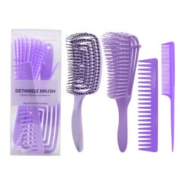 Tools 4pcs AntiStatic Comb Detangling Hair Brush Scalp Massage Combs Hairdressing Styling Tools for Salon Home Use