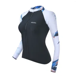 Women's Swimwear 2024 Surf Clothes When Women Lean Sports Diving Suit Long Sleeve Sun Protection Quick Drying Jellyfish Snorkelling