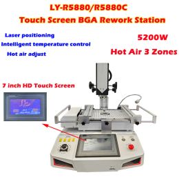 LY-R5880 R5880C Touch Screen BGA Rework Station 5200W Hot Air 3 Zones For Laptop Game Console Motherboard Chip Repair