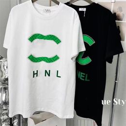 Women's tea t-shirt, famous designer, rhinestone letter pattern, casual hip-hop enthusiast, short sleeved top, fashionable summer outfit