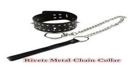 New arrival Rivets SM collar bondage slave long chain sex toys for couples slave collar SM games gay fetish adult erotic toys6184688