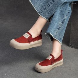 Casual Shoes Birkuir Genuine Leather Loafers For Women Mixed Colours Slip On Flats 2024 Spring Luxury Square Toe Soft