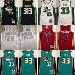 Authentic Stitched Retro throwback Basketball Jerseys 33 Grant Hill 313 Shady 3 Allen Iverson 1 Derrick Rose four sports jerseys top