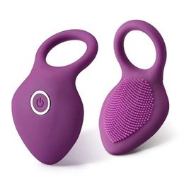 Penis Ring Vibrators Vibrating Clitoris Stimulator G Spot Sex Toys For Couple Vibro Delay Lick Vagina Orgasm Lock Fine Sleeve Vibrator 2024