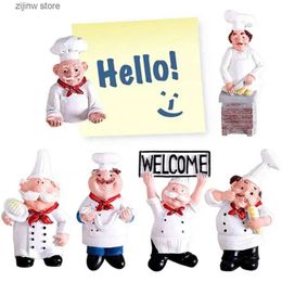 Fridge Magnets Creative Home Magnetic Chef Cook 3D Note Holder Message Stickers Fridge Magnets Y240322