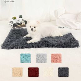 kennels pens Dog Blanket Pet Bed Warm Beds for Dogs Medium Supplies Accessories Kennel Small Cats Large Basket Washable Puppy Plush Mat Y240322