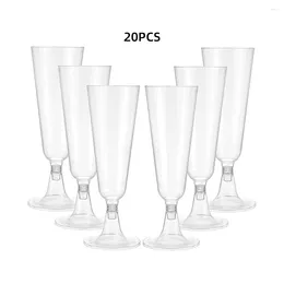 Disposable Cups Straws 150ml Hard Plastic Champagne Glass Red Wine Party Festival Supplies