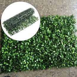 Decorative Flowers 1pc Artificial Plant Walls Foliage Hedge Grass Mat Greenery Panels Fence Simulated Lawn Wall Decor 40x60cm