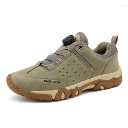 Fitness Shoes Suede Leather Hiking For Men Outdoor Camping Sneakers Sport Trekking