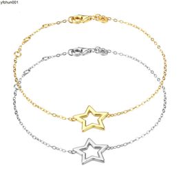 Mmb80 Best-selling S925 Silver Lucky Five Pointed Star Bracelet Fashion Versatile Temperament Yabao