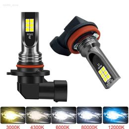 Other Car Lights 2PCS LED H11 H8 Automotive Fog Lamp H4 H7 H9 H10 H1 9005 H3 9006 HB4 6000K Headlight 12000Lm Automotive Fog Lamp 3000K 6000KL204