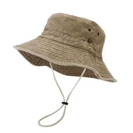 Wide Brim Hats Bucket Hats New Fashion Summer Wide Brim Hat Cowboy Mens Outdoor Fishing Hiking Beach Hat Breathable and UV resistant Sun Hat 240322