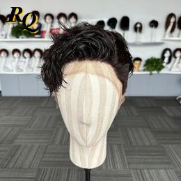 Toupees Toupees Hair Cut Male Pre Styled Full Lace For Men Easy To Wear Go Toupee Hairpiece Virgin Human Hair Replacement System