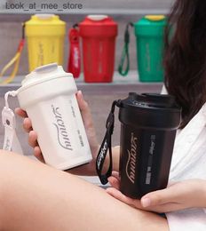 Mugs New 316 Stainless Steel Thermos Coke Coffee Mugs Office Water Bottles Car Traveling Cups Double Vacuum With Rubber Bottoms and Lids Express Q240322