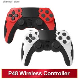 Game Controllers Joysticks Wireless Controller BT Gamepad for Console PC Joystick with Touch Pad 6-axis Gyro Double Vibration Latency Free GamepadY240322