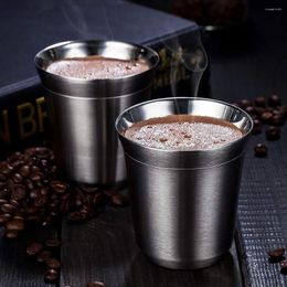 Tumblers 2 Pcs Mugs Double Wall Stainless Steel Coffee Mug Portable Cup Travel Tumbler Jug Milk Tea Cups Office Water