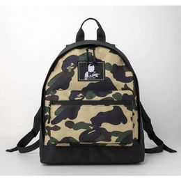 Designer Ape Bag Bapestar Japanese Magazine Style Monkey Head Camouflage Waterproof Backpack for Both Men and Women Fashionable Minimalist