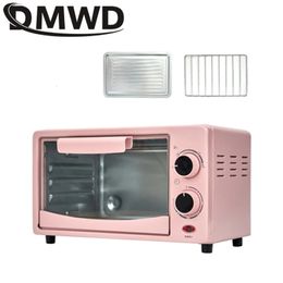 DMWD 12L Mini Electric Oven Multifunctional Bread Toaster Pizza Cake Baking Grill Automatic Roasted Chicken Stove Machine EU 230308