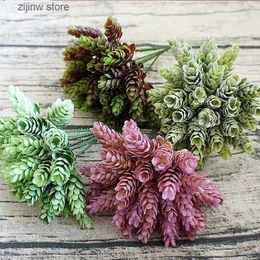 Faux Floral Greenery 30Pcs/Bundle Fake Green Plant Cheap Artificial Plastic Flowers for Home Table Decorative Wedding Christmas Diy Candy Gift Box Y240322