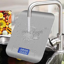 Household Scales 10kg/5kg/1g Stainless Steel Kitchen Scale Household Waterproof Food Baking Precision Electronic Scale Battery/Rechargeable 240322
