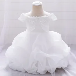 Girl Dresses 0-24 White Baptism Dress 1st Birthday For Baby Clothes Lace Princess Flower Girls Wedding Party