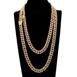 Hip-hop Cuba Chain Man Fully-jewelled Necklace Jewelry Tide Hiphop Bracelet Bracelet1962