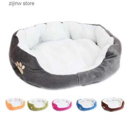 kennels pens Super Soft Dog Bed Plush Cat Mat Christmas Small and Large Size Lambswooll Kennel Compared to Male Pet Mattress Y240322