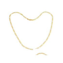 Chains 24K Gold Platinum Plated 4.5Mm Mens Nk Links Figaro Necklace Chokers Vintage Jewelry Drop Delivery Necklaces Pendants Dh4F8