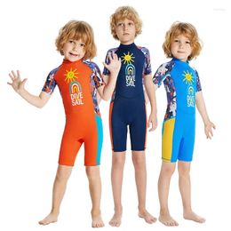 Women's Swimwear Children's Swimsuit Sunscreen Short-sleeved One-piece Kids Boy's Snorkelling Swimming Quick-drying Beachwear