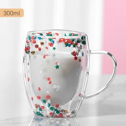 Mugs Heat Resistant Double Wall Glass Cup High Borosilicate Mug Beer Juice Coffee Water Cups Milk Drink