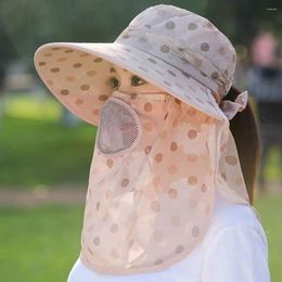 Scarves Sun Protection Women Hat Face Mask Wide Brim Cover Cap Neckline Farm Work Sunscreen Bucket Ladies/Girls