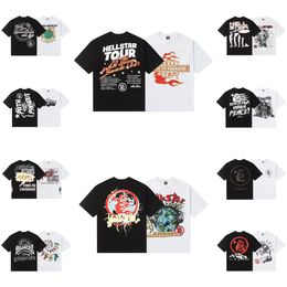 Men's T Shirts White Hellstar Records Mens Men Women Printed Designer Shirt Casual Top Tees T-shirt Oversize S-XL