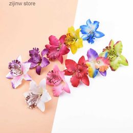 Faux Floral Greenery 10 Pieces Artificial Flowers Cheap Silk Butterfly Orchid Home Decoration Accessories Brooch Diy Christmas Wreath Fake Plants Y240322