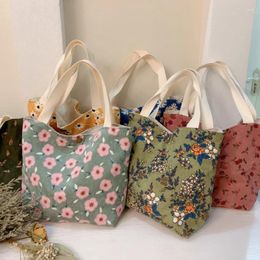 Evening Bags Autumn Retro Art Cloth Bag Female Corduroy Handbag Bento Mummy