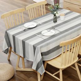 Table Cloth Simple And Fashionable Black White Striped Rectangular Tablecloth Kitchen Restaurant Decoration Waterproof