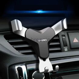 Cell Phone Mounts Holders Gravity Car Holder For Phone in Car Air Vent Mount Clip Cell Holder No Magnetic Mobile Phone Stand For iPhone 13 Samsung 240322