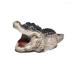 Tea Pets Handmade Pet Crocodiles Figurine Decor Desktop Ornament Set Accessories