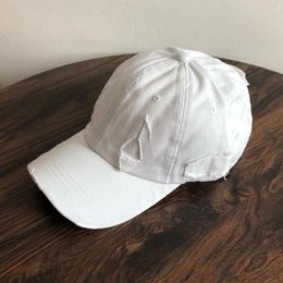 Ball Caps Solid Color Baseball Cap Ladies Korean Version Old Hole Casual White Peaked Summer Men's Personality Hip-hop Wild Sun Hat