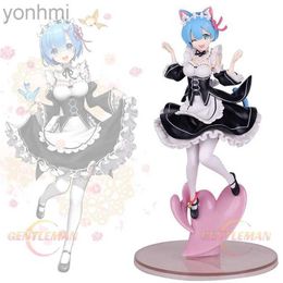 Action Toy Figures Alpha Omega Anime Re ZERO Starting Life In Another World Sexy Girl Rem Cat Ear Ver. 1/8 PVC Action Figure Collection Model Toys 240322