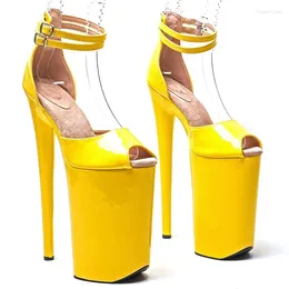 Dance Shoes LAIJIANJINXIA 26CM/10inches PU Upper Sexy Exotic High Heel Platform Party Sandals Pole Model Shows 027