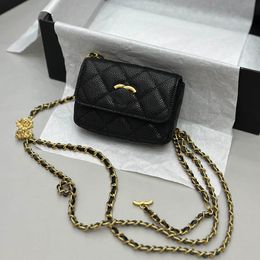 Mini Emblem Women Designer Wallet Waist bag 12CM Luxury Handbag Lion Head Vintage Matelasse Chain Trend Evening Clutch Coin Purse Flap Card Holder Fanny Pack Borsa