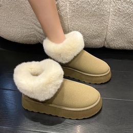 Casual Shoes Winter Women Plush Fur Running Sneaker Fitness Sport Light Comfortable Breathable Black Walking Big Size 35-41 Loafers