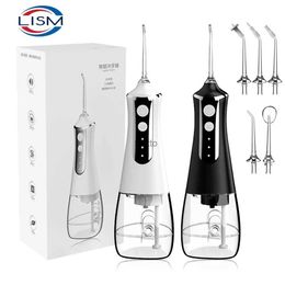 Other Appliances Lism Dental Oral Rinser Sink Thread Teeth Pickup Oral Cleaning Machine 5 Nozzles 3-Mode USB Charging 300ml Can H240322