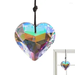 Garden Decorations Hanging Heart Suncatcherr Prism Pendant Crafts For Home Office Decoration Rainbow Maker Window Xmas Gift Decor