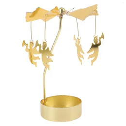 Candle Holders Swivel Holder Iron Show Rack Rotatable Candlestick Decoration Home Delicate Display Stand Decors