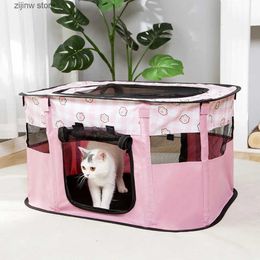 Cat Beds Furniture Cat delivery room with folding design providing safe space for cat mothers and their kittens. Multi functional pet tent Y240322