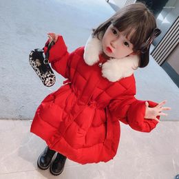 Down Coat Puffy Parkas For Girls Thicken Christmas Snow Children Year Outerwear Warm Long Jacket Baby Clothing