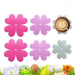 Kitchen Storage 6pcs Easter Pot Holder Peach Blossom Designed Pans Separator Household Durable Pots Accessories