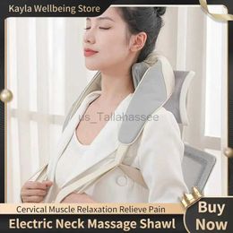 Massaging Neck Pillowws Electric Neck Massage Shawl U Shape Shiatsu Kneading Heating Relieve Cervical Back Pain Relaxation Fatigue Body Massage Device 240322
