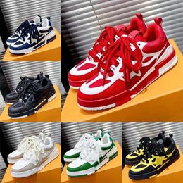 TOP 2024 New Designer Casual Shoes Men Women Fashion Brand Running Shoes Rubber Platform Trainers Genuine Leather Sneaker Lace-up Skate Shoes Luxury Sports Sneakers